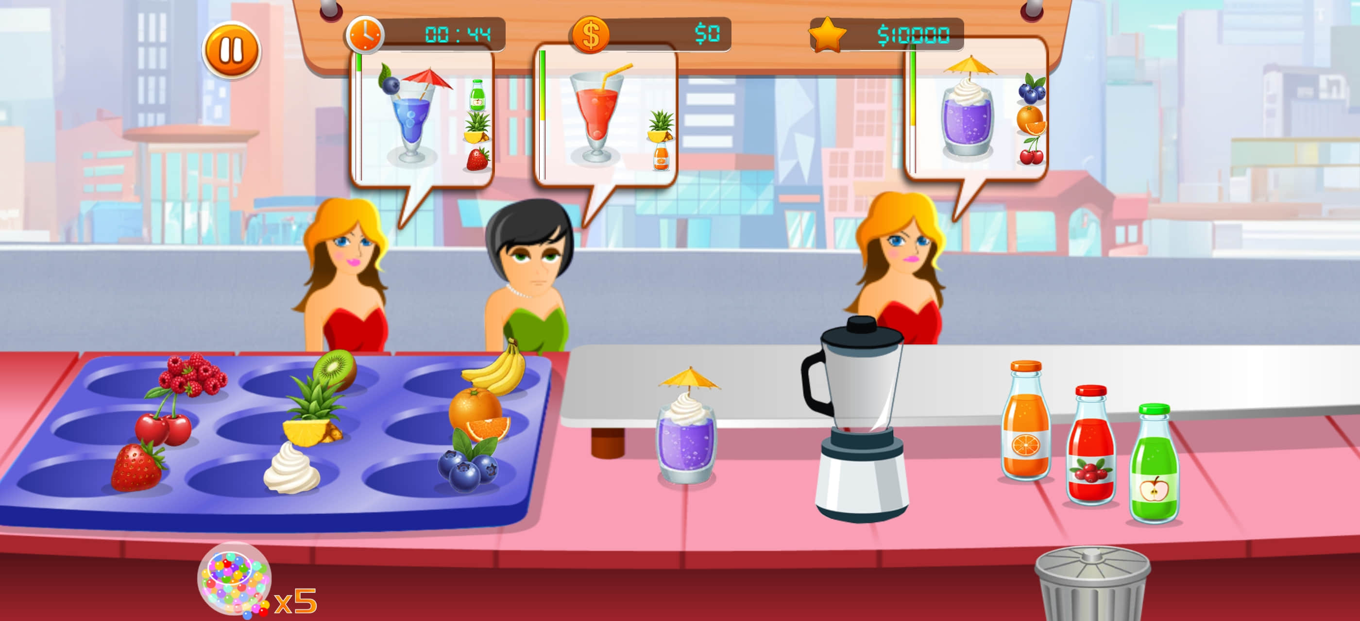 Tasty Special Juice casual puzzle game featuring juice bar gameplay